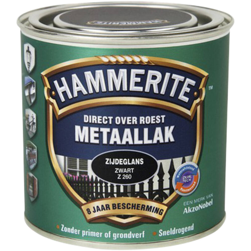Hammerite Zijdeglans Zwart Z260 750 ml