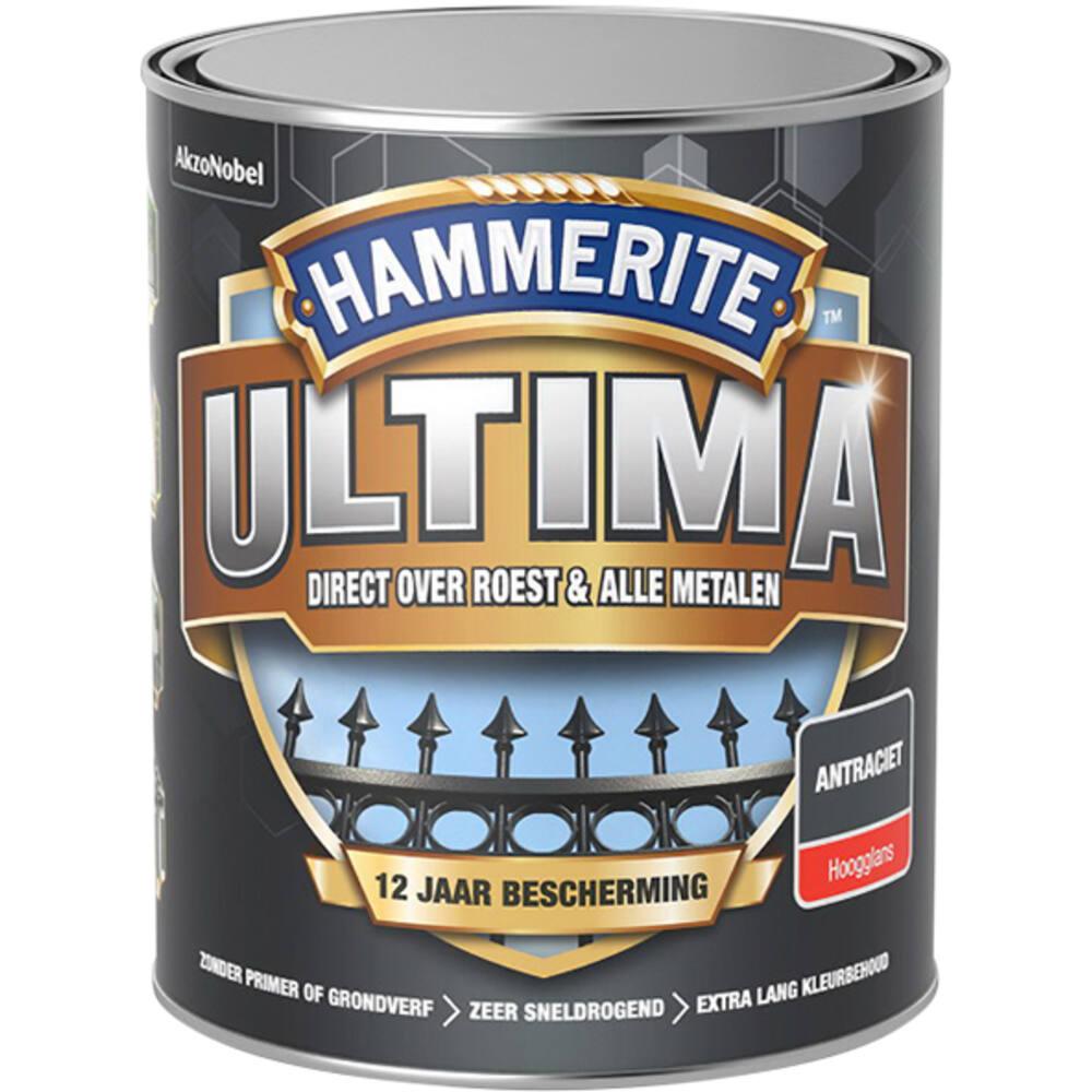 Hammerite Ultima Hoogglans Antraciet 750 ml