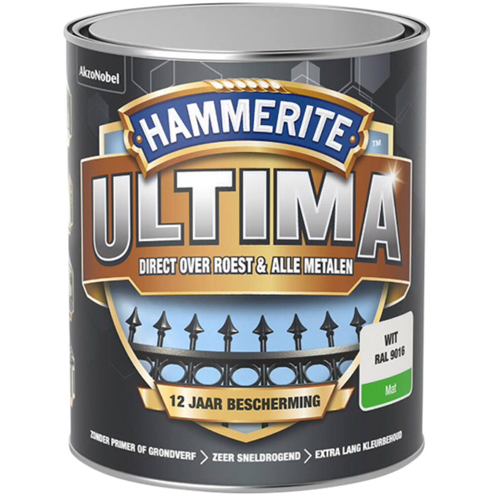 Hammerite Ultima Mat Wit RAL9016 750 ml