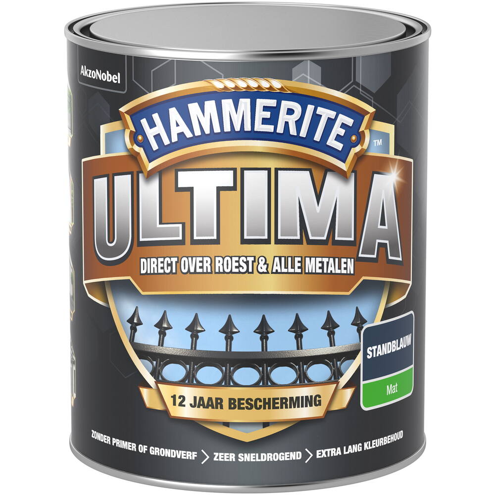 Hammerite Ultima Mat Staal Blauw 750 ml