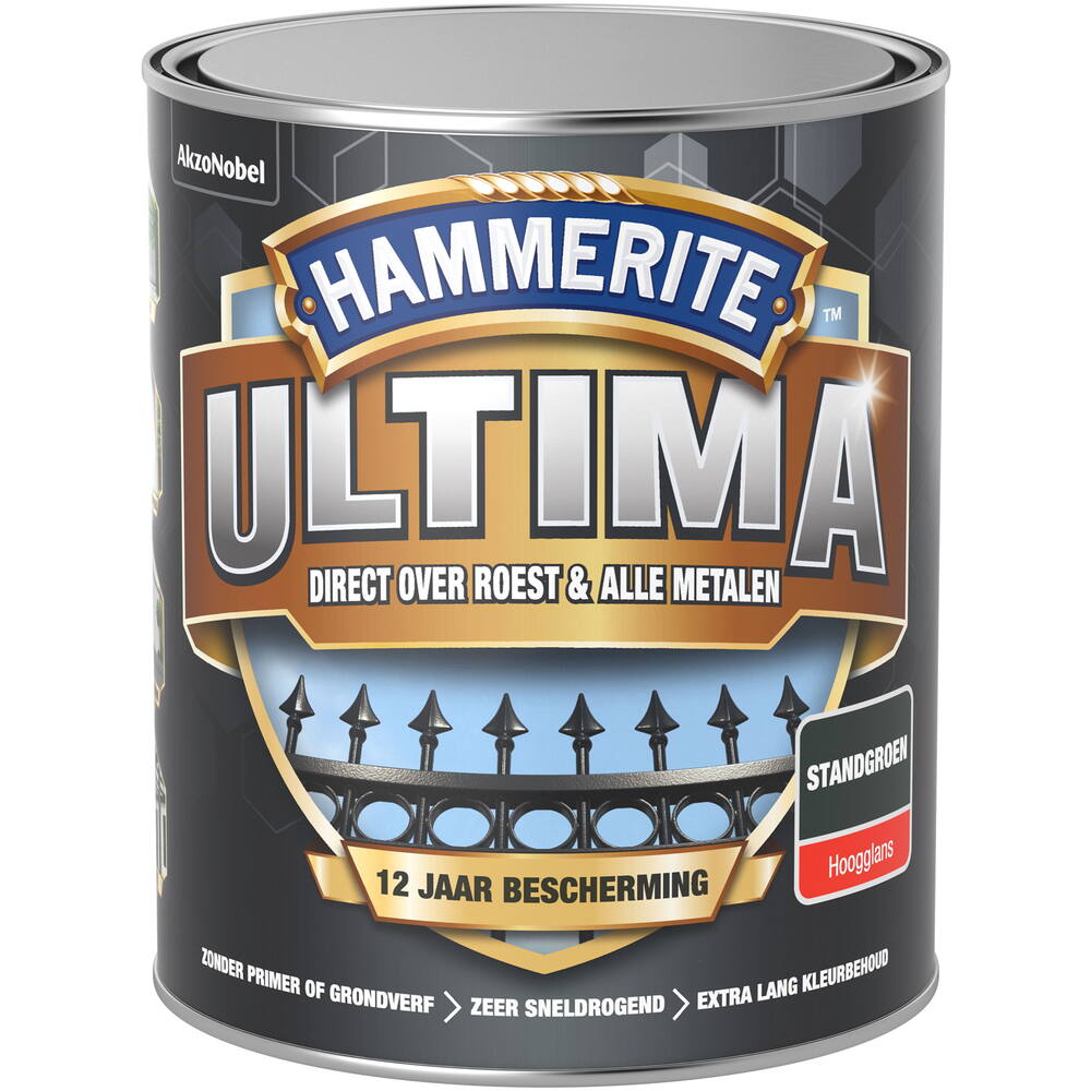 Hammerite Ultima Hoogglans Staal groen 750 ml