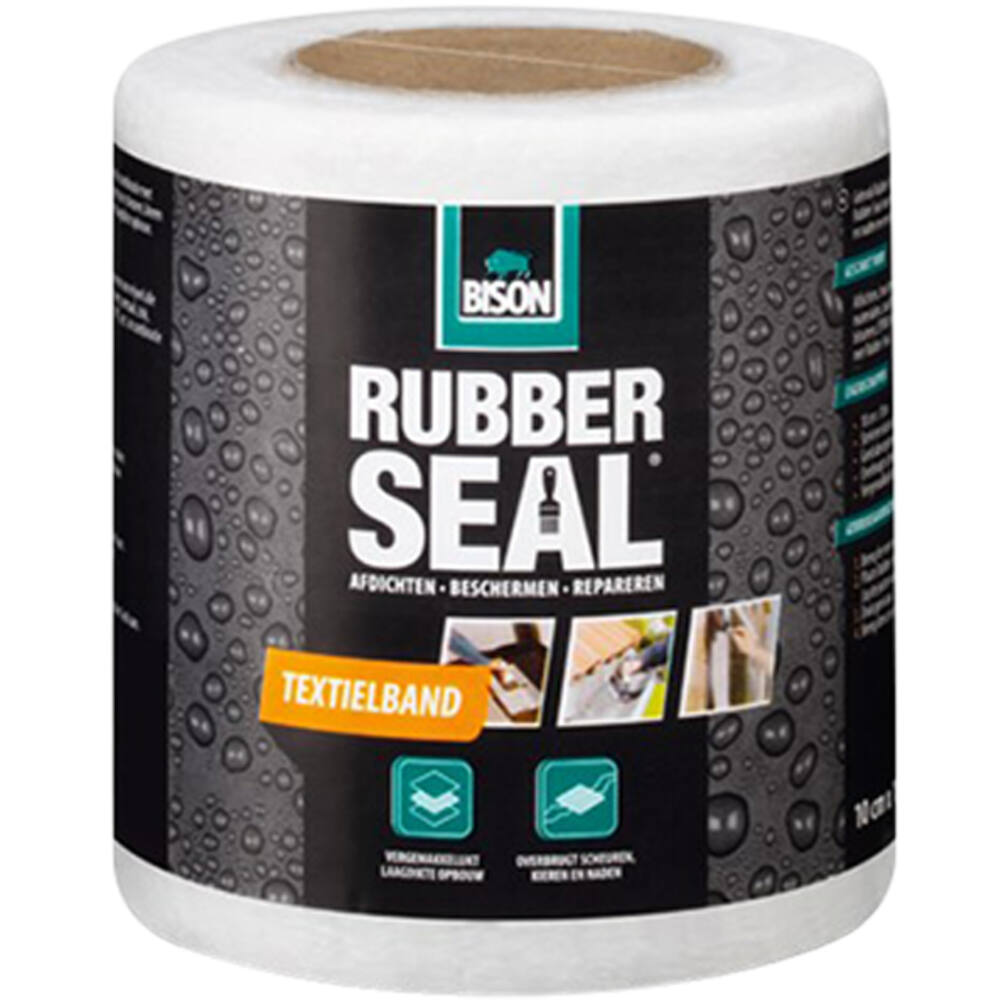 Bison Rubber Seal Textielband 10 cmx10 m