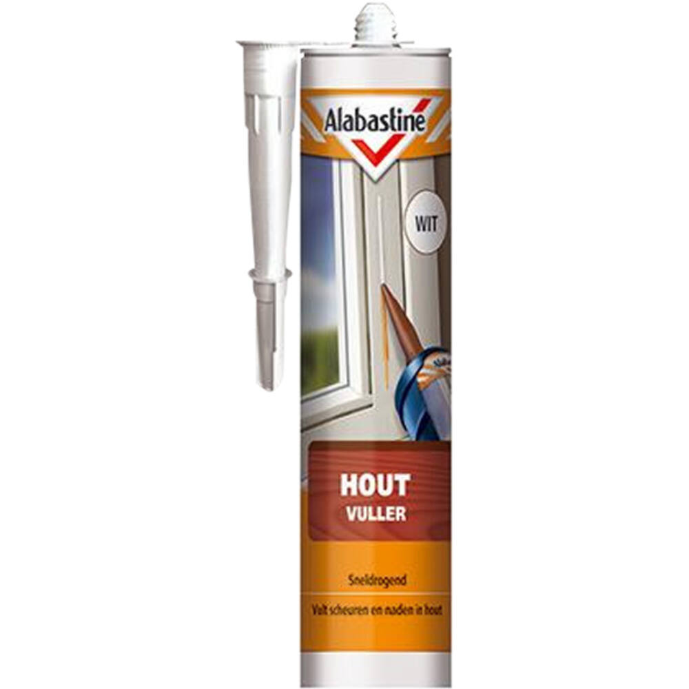 Alabastine Houtvuller Wit 485 g Koker