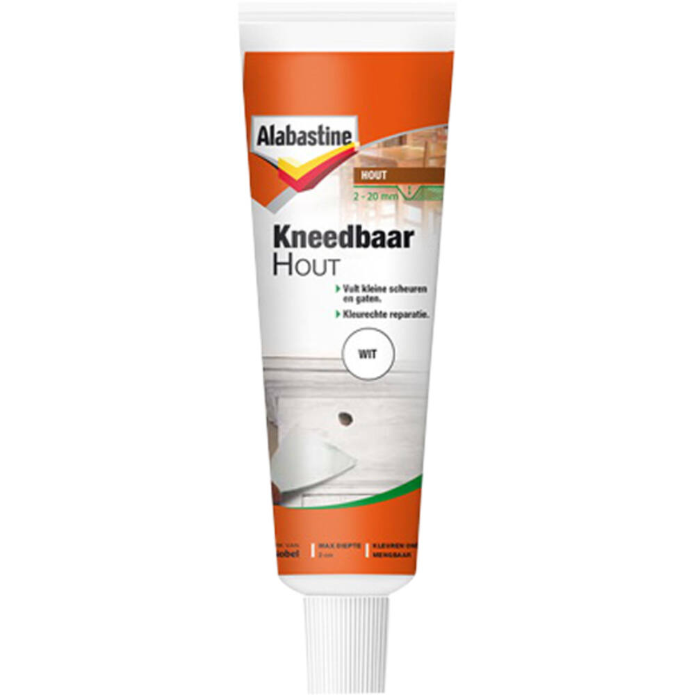 Alabastine Kneedbaar Hout Wit Tube 75 g