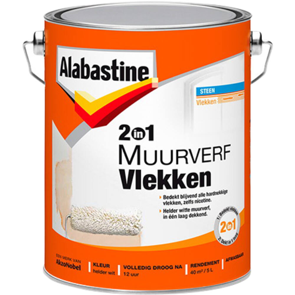 Alabastine 2In1 Muurverf Vlekken 5 L