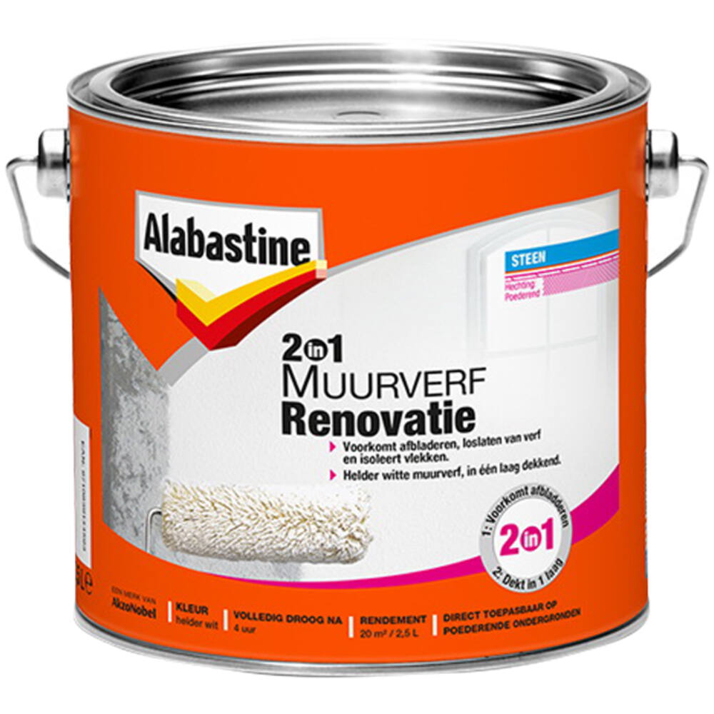 Alabastine 2In1 Muurverf Renovatie 2,5 L