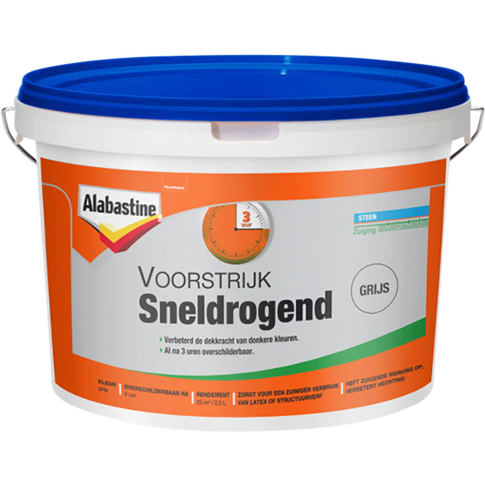 Alabastine Voorstrijk Sneldrogend Grijs 2,5 L