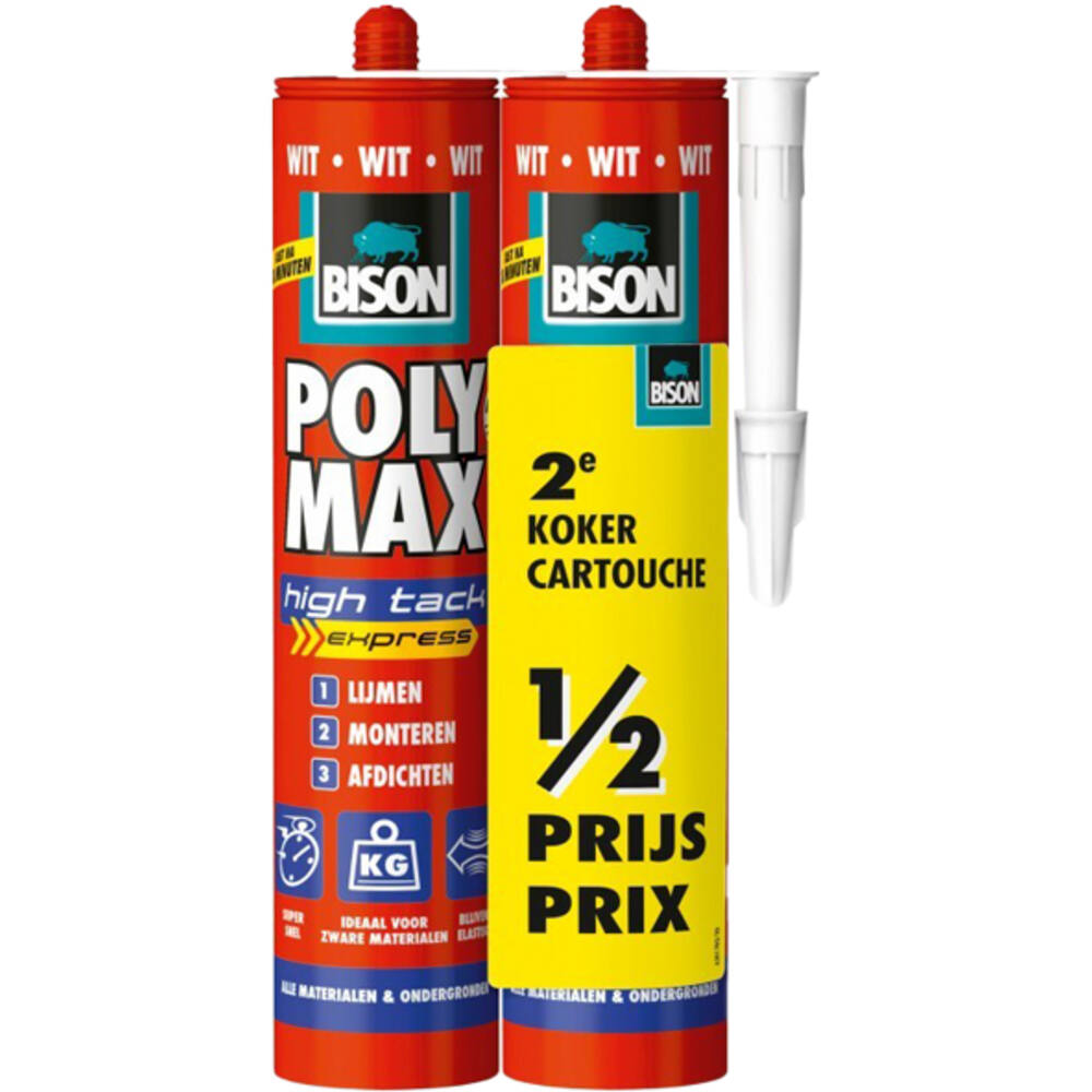 Bison Poly Max High Tack Express Wit Duo Verpakking