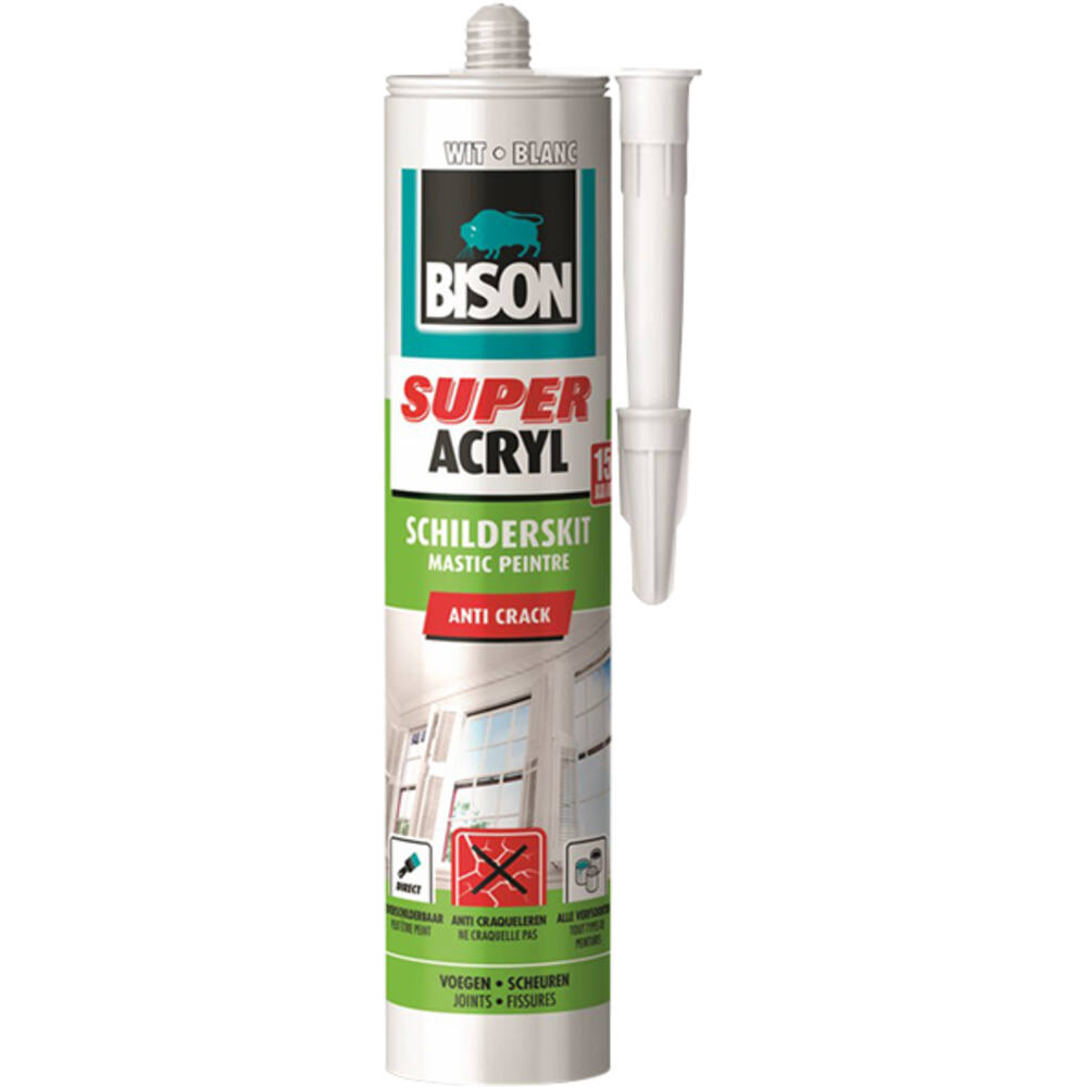 Bison Acrylaatkit Schilders Super Anti-Crack Wit 300 ml