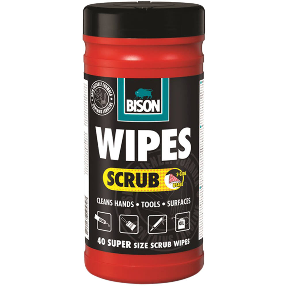 Bison Wipes Scrub Pot 40 st