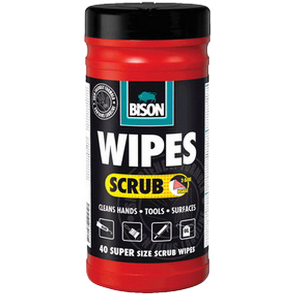 Bison Wipes Scrub Pot 40 st