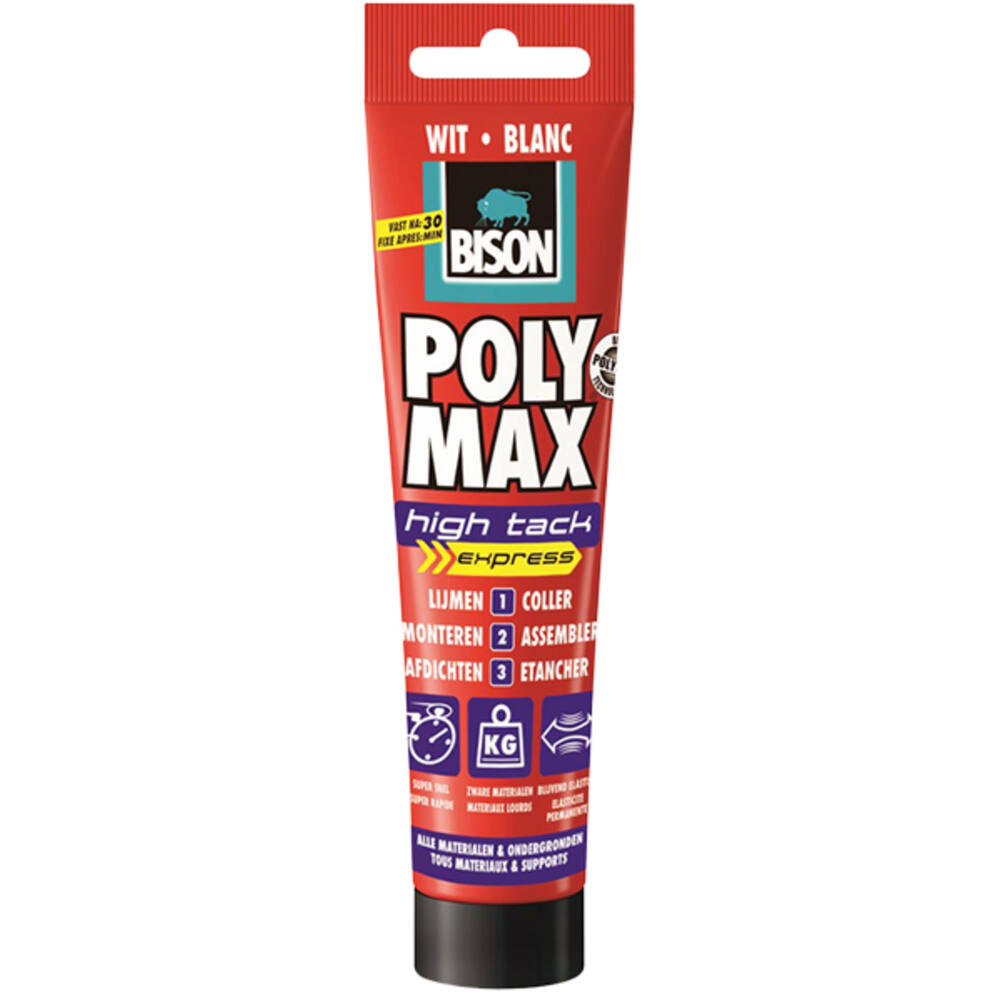 Bison Polymax High Tack Express Wit 165 g