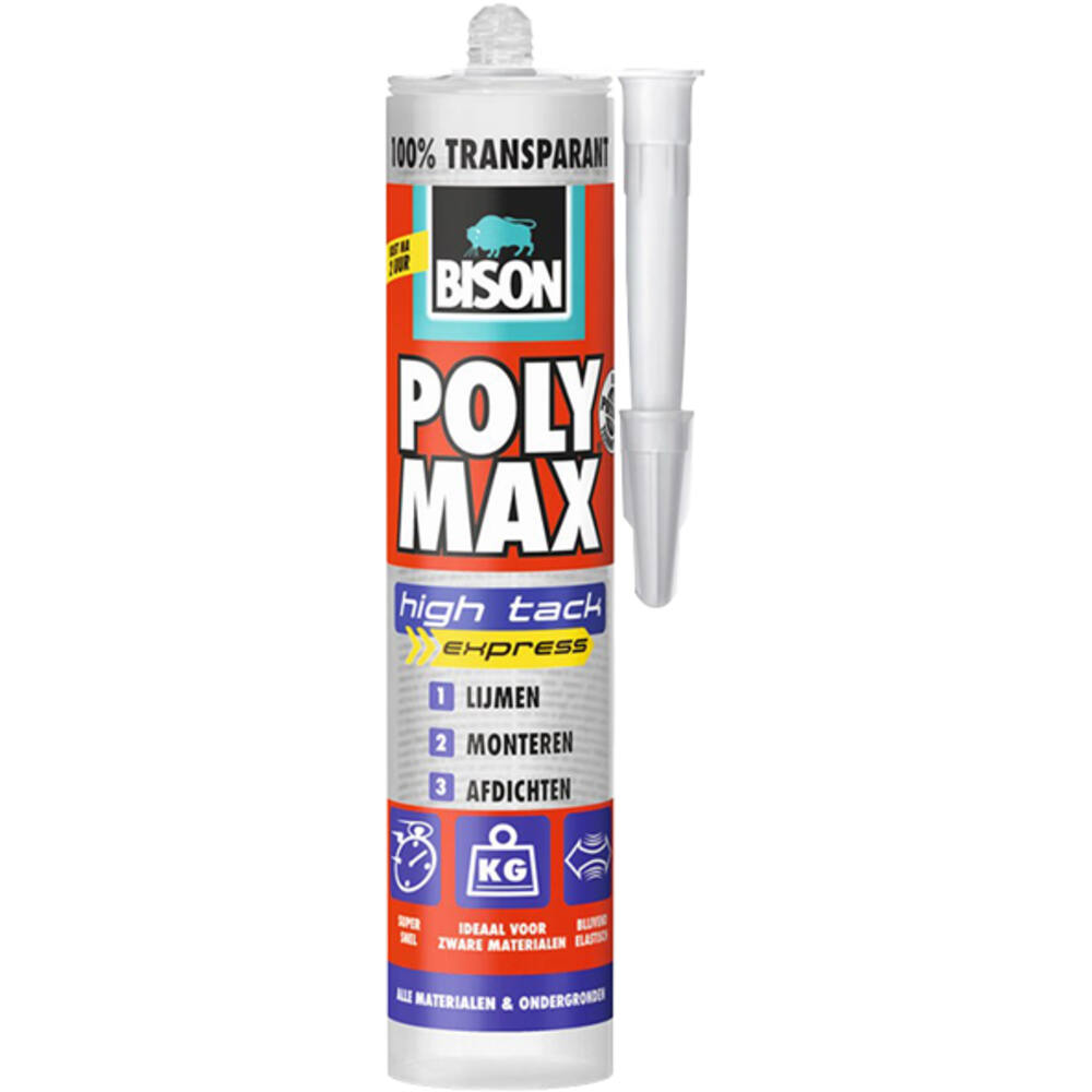 Bison Polymax High Tack Express Transparant 300 g
