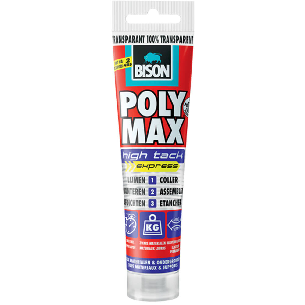 Bison Polymax High Tack Express Transparant 115 g