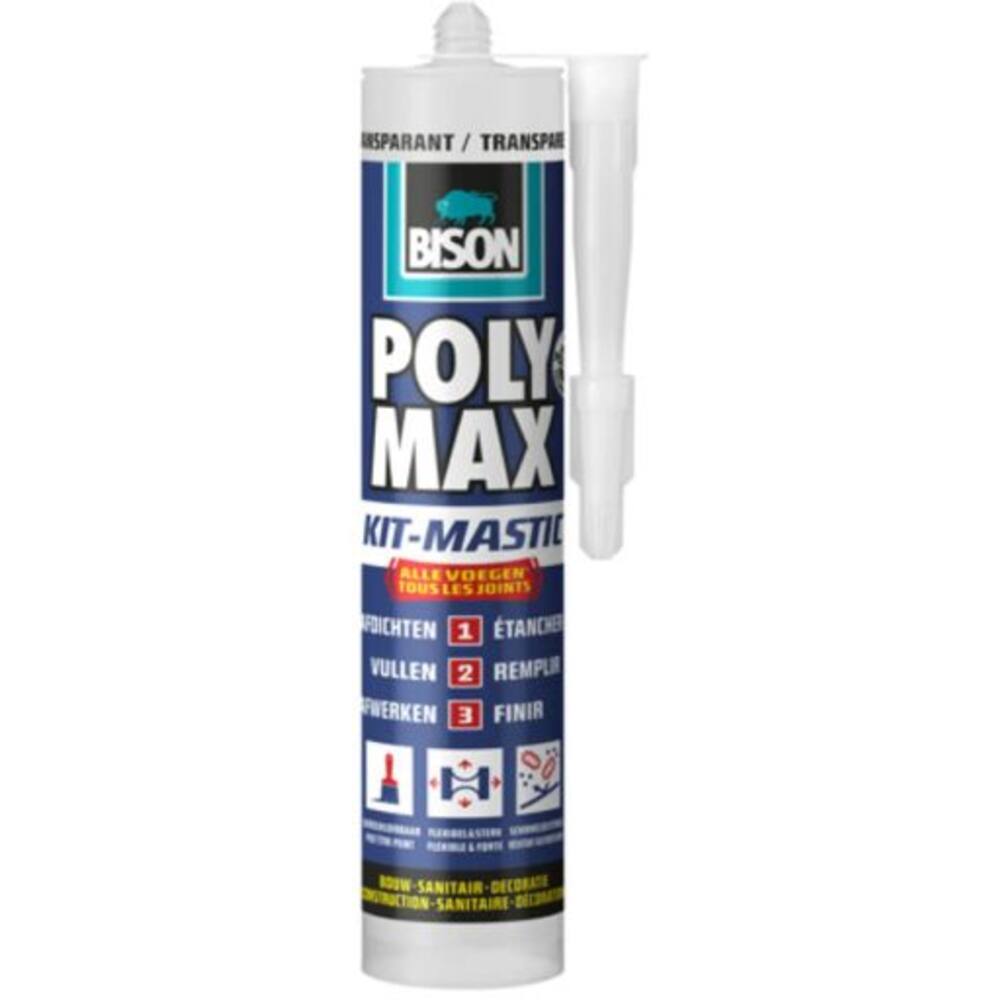 Bison Poly Max Seal Transparant 280 ml