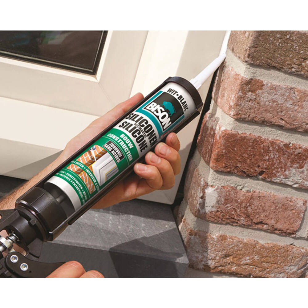 Bison Siliconenkit Bouw Wit 300 ml