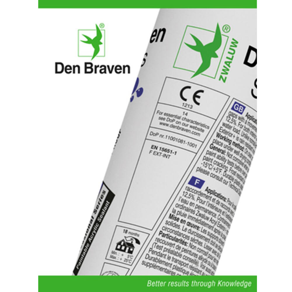 Zwaluw Den Braven Acryl Exterior+ 310 ml Bruin