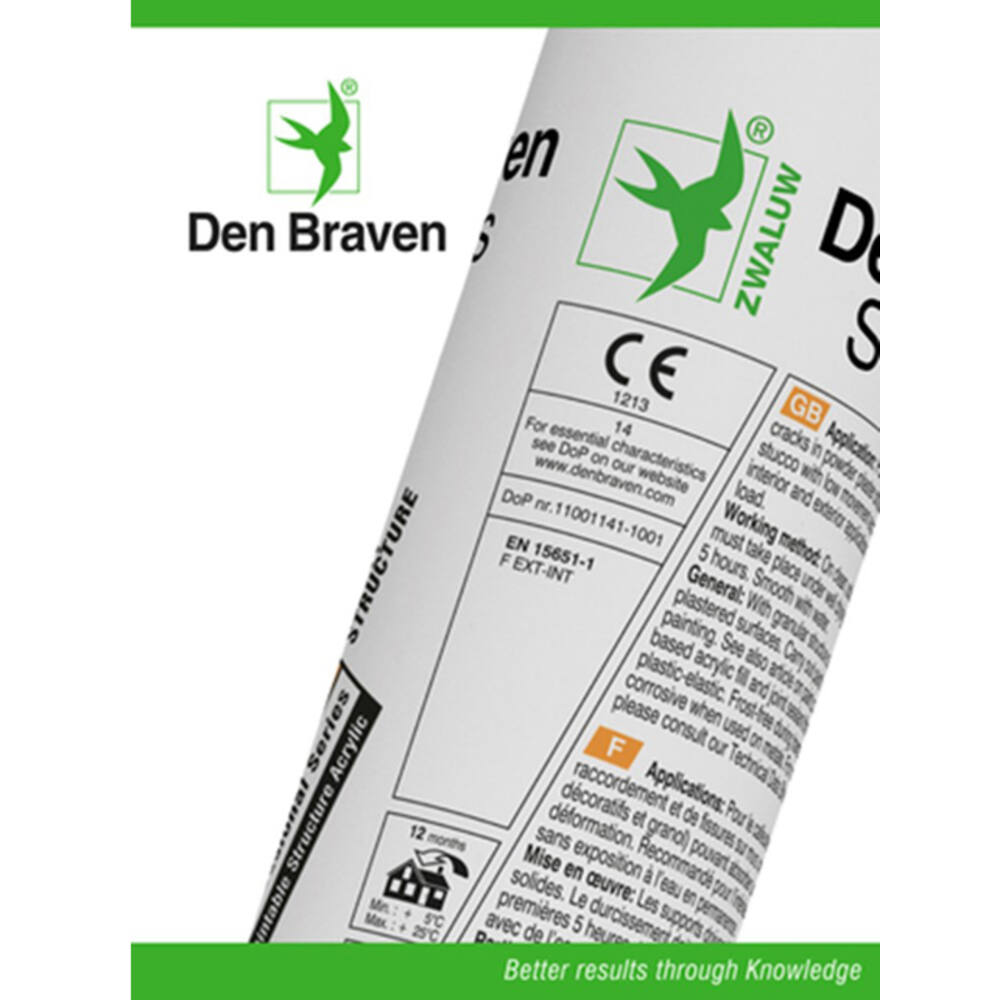 Zwaluw Den Braven Stuc-O-Seal 310 ml Wit