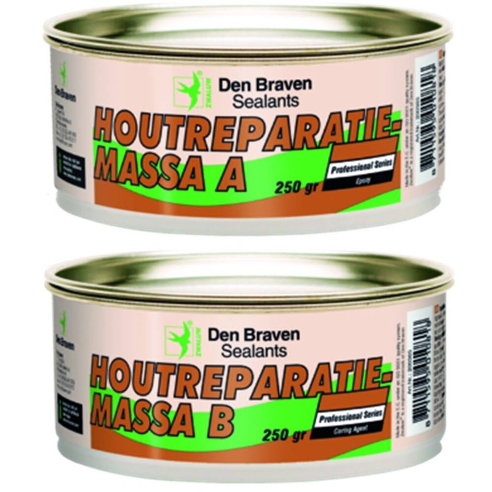 Zwaluw Den Braven Houtreparatiemassa 2K 500 g Naturel
