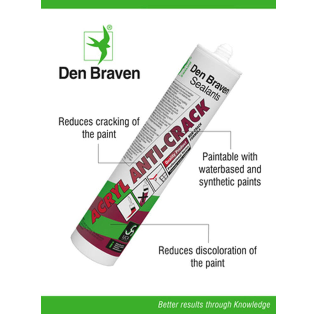 Zwaluw Den Braven Acryl Anti-Crack 310 ml Wit