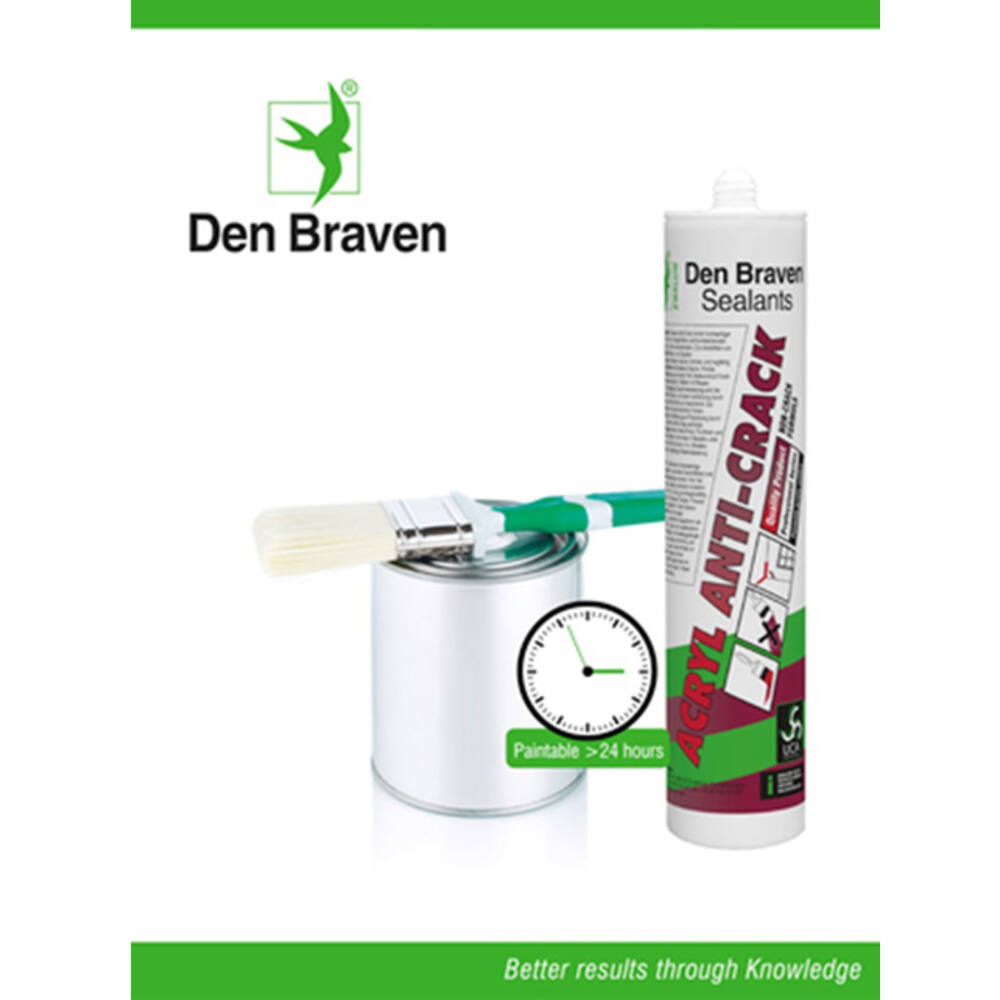 Zwaluw Den Braven Acryl Anti-Crack 310 ml Wit