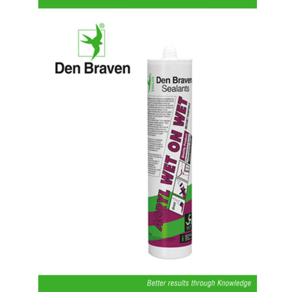 Zwaluw Den Braven Acryl Wet-On-Wet 310 ml Wit