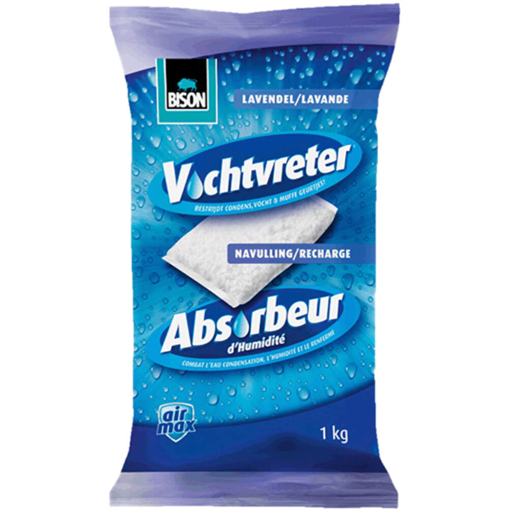 Bison Air Max Vochtvreter Navulzak Lavendel 1 kg