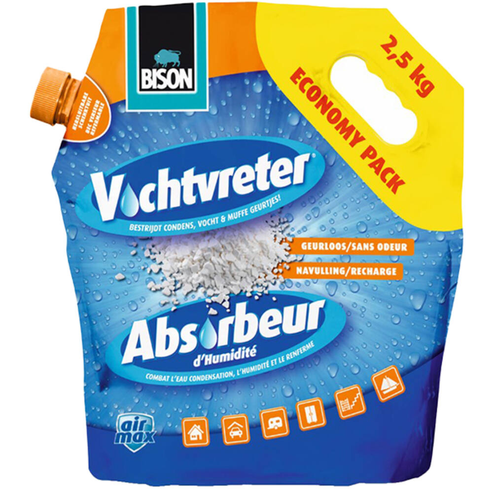 Bison Air Max Vochtvreter Navulling (Kristallen) Neutraal 2,5 kg