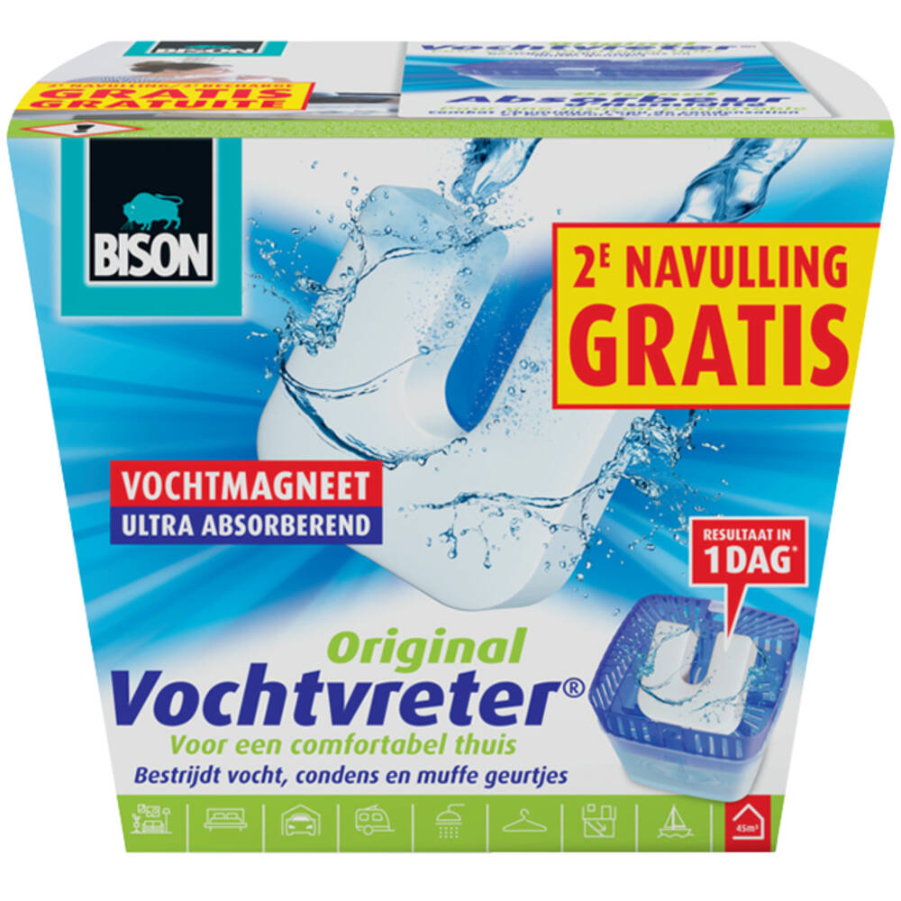 Bison Vochtvreter Magneet + Navul 450 g