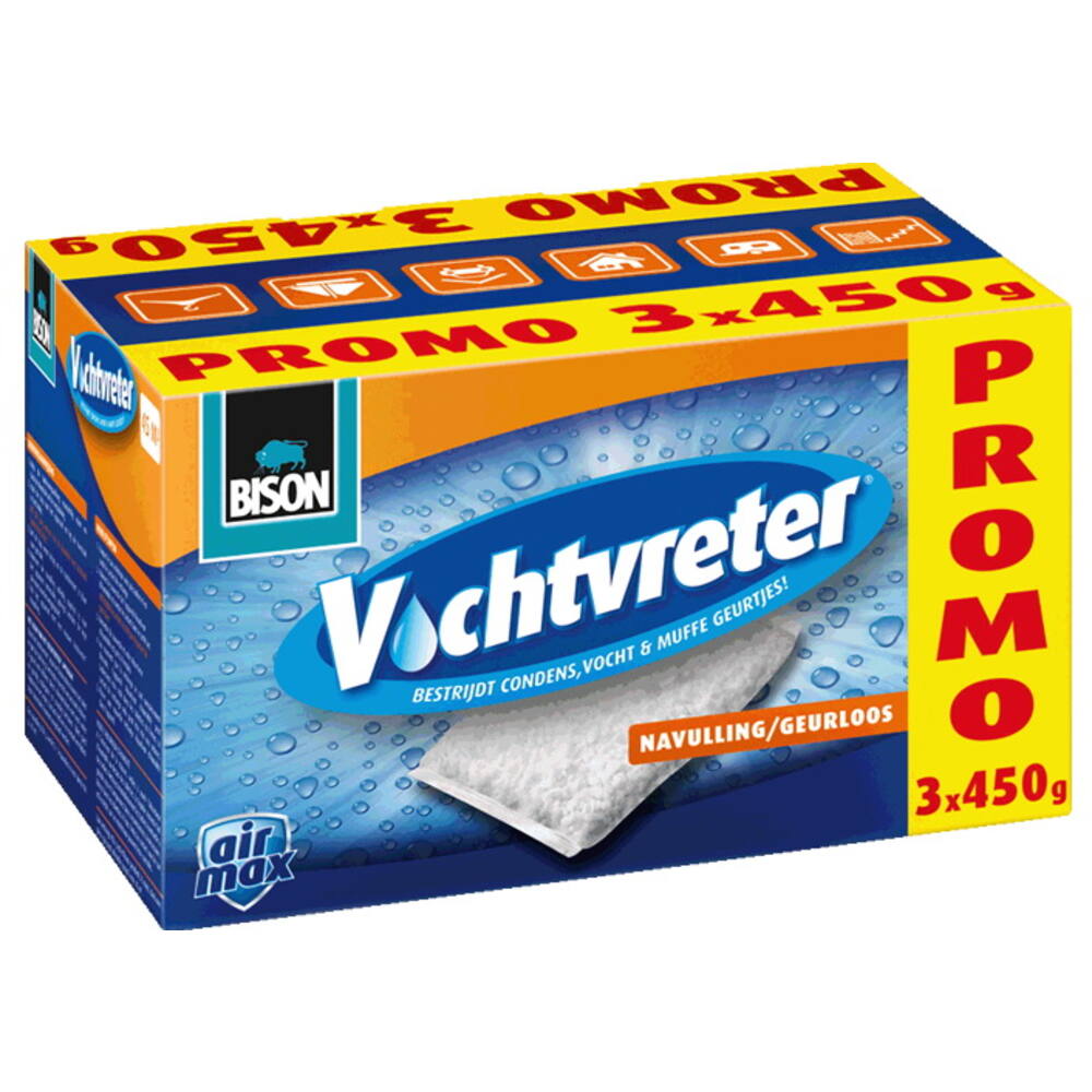 Bison Air Max Vochtvreter Navulling 3 x 450 g