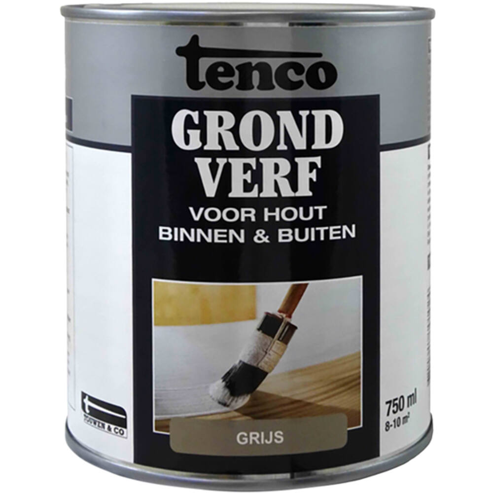 Tenco Grondverf Dekkend Mat Grijs 750 ml