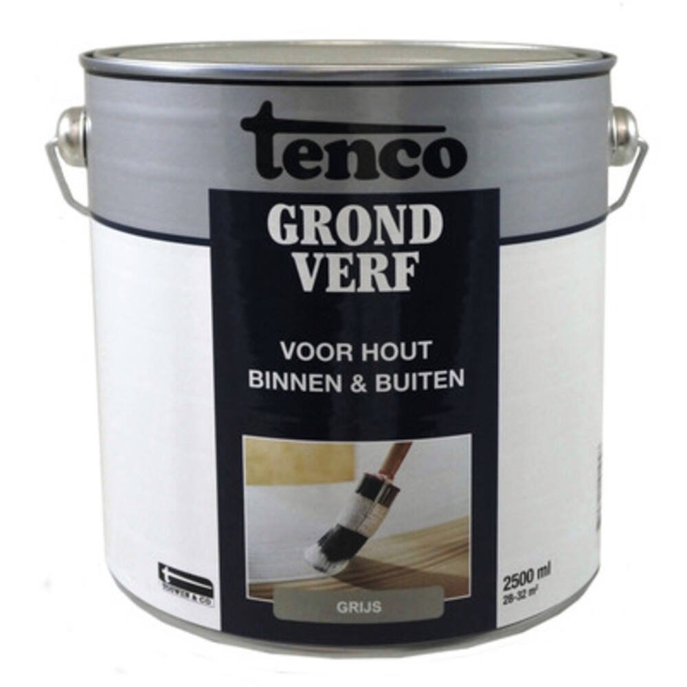 Tenco Grondverf Waterbasis Dekkend Mat Grijs 2,5 L