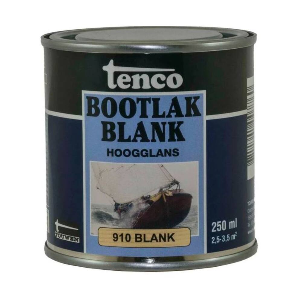Tenco Bootlak 250 ml 910 Hoogglans Blank