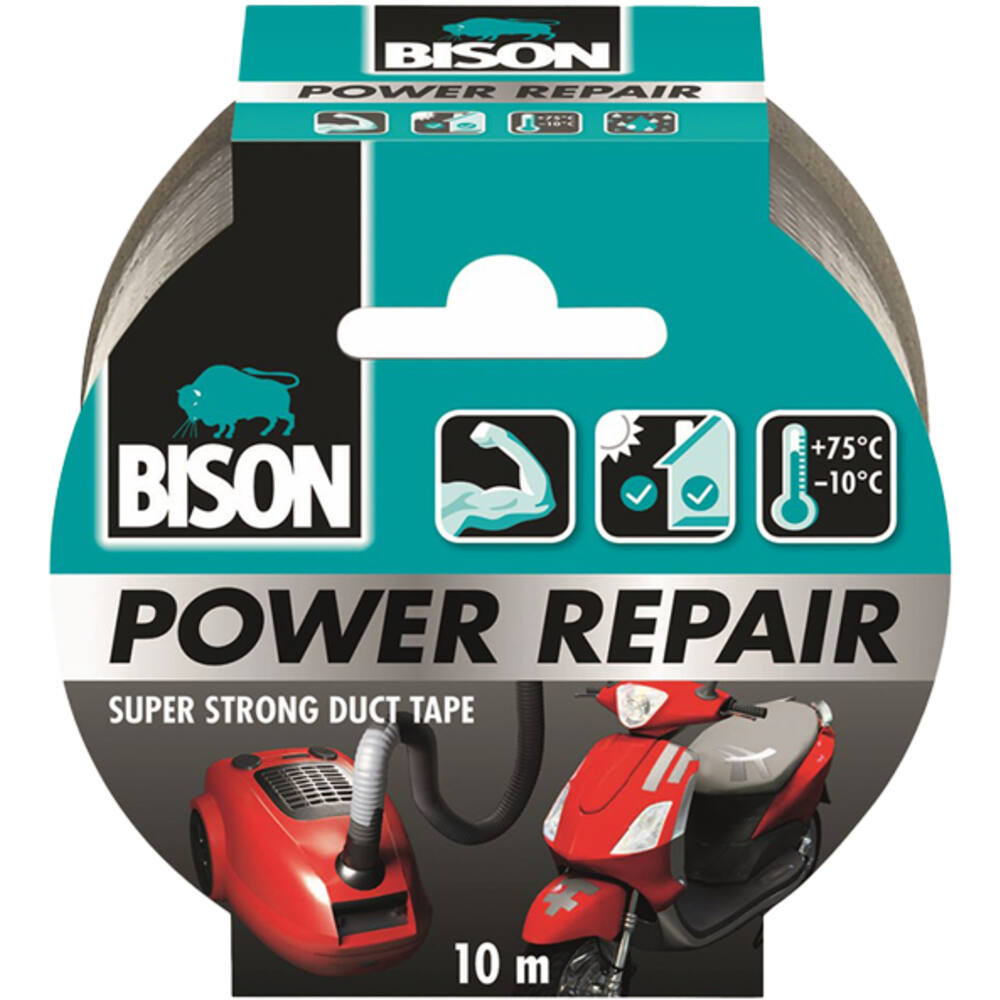 Bison Power Repair Tape Grijs Rol 25 m