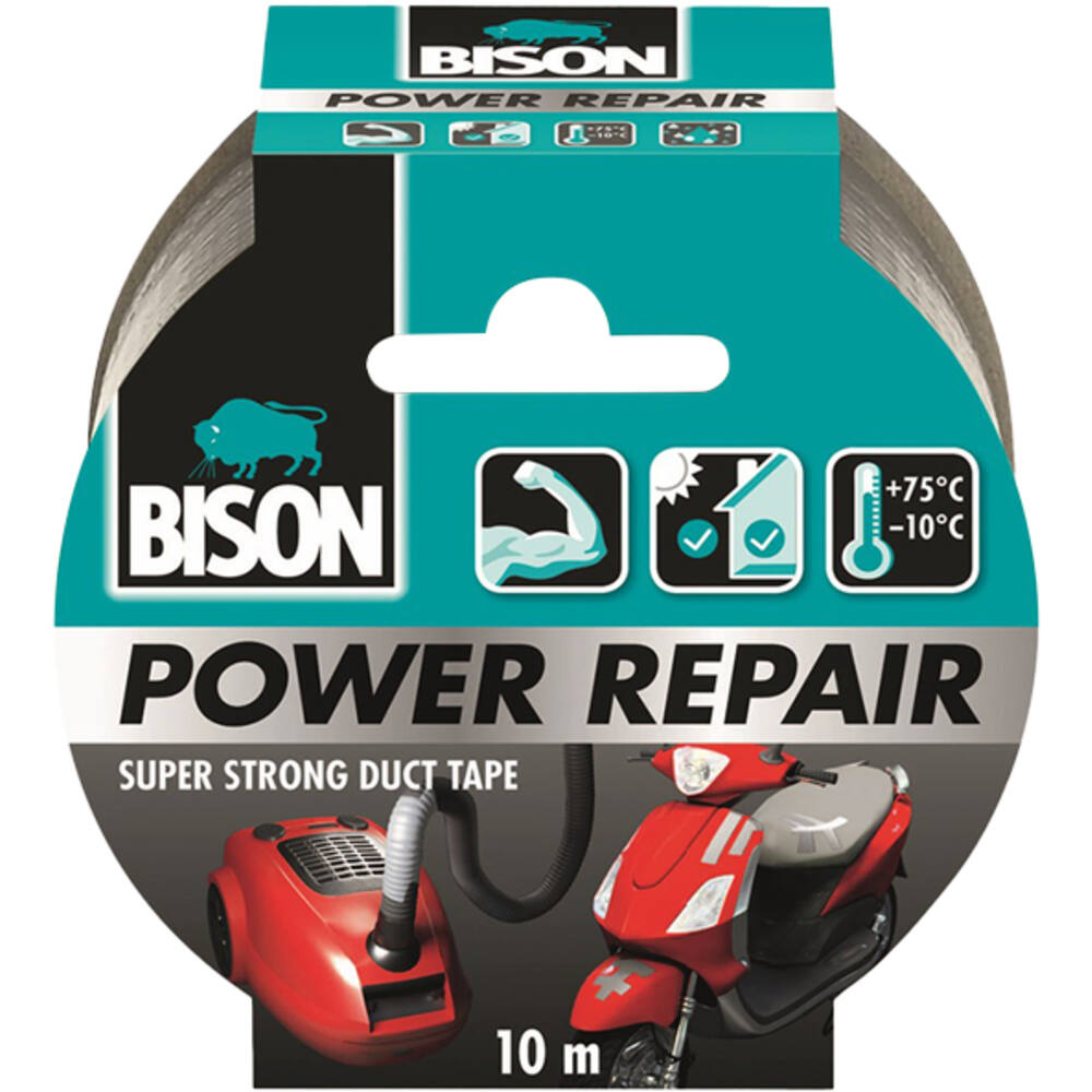 Bison Power Repair Tape Grijs Rol 50 m