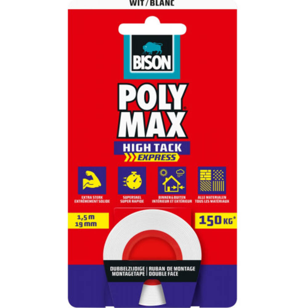 Bison Poly Max High Tack Express Montagetape 1.5 m
