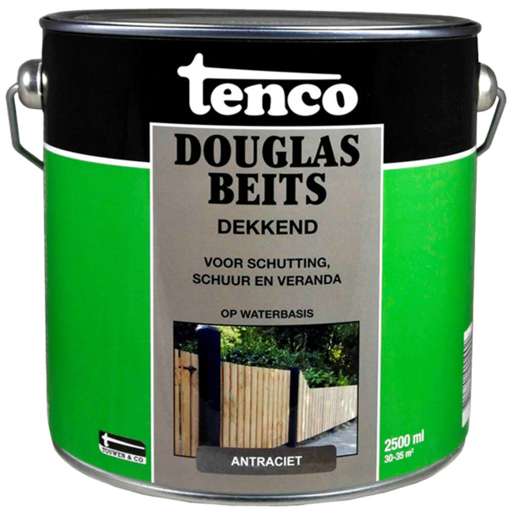Tenco Douglas Houtbeits Dekkend Antraciet 2,5 L