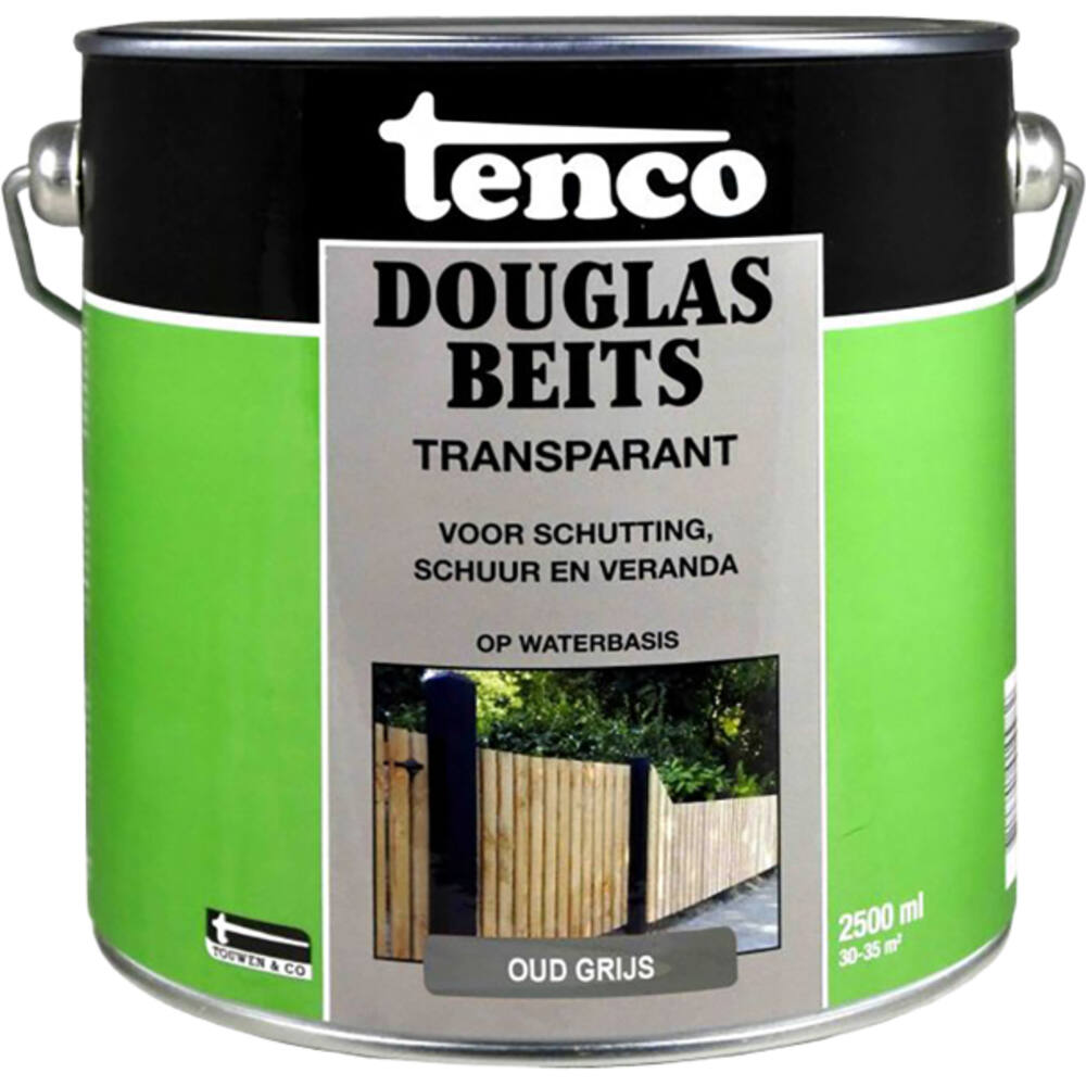 Tenco Douglas Houtbeits Transparant Oud Grijs 2,5 L