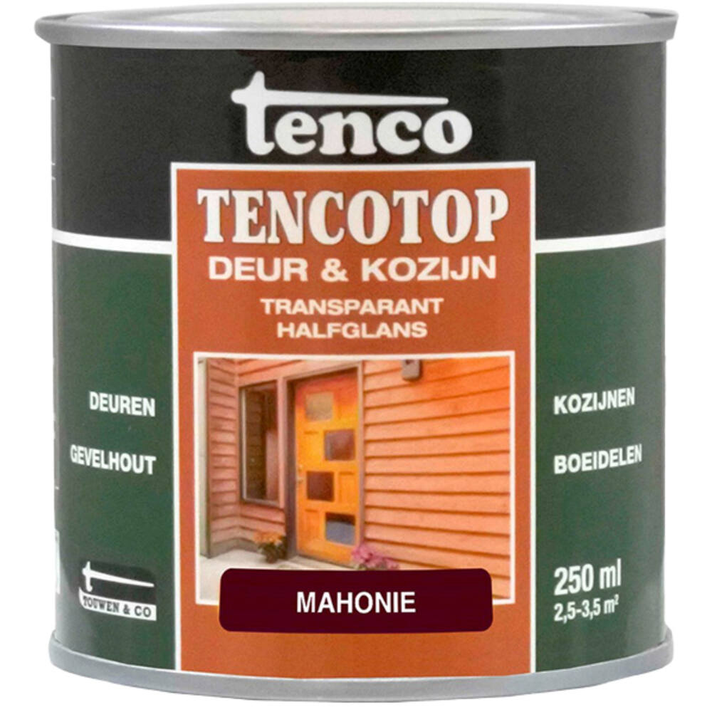 Tenco Tencotop Deur & Kozijn Dekkend Zijdeglans Mahoni 250 ml