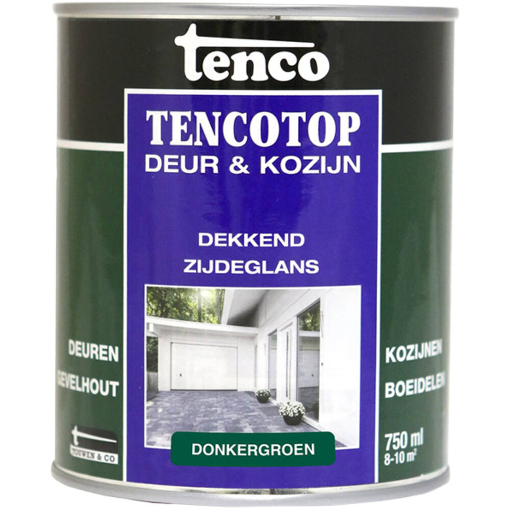 Tenco Tencotop Deur & Kozijn Dekkend Zijdeglans 51 Donkergroen 750 ml