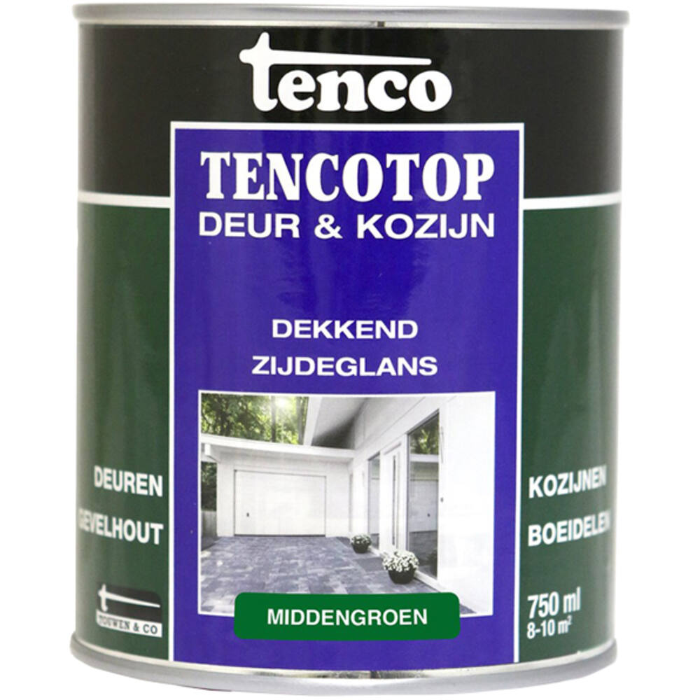 Tenco Tencotop Deur & Kozijn Dekkend Zijdeglans 52 Middengroen 750 ml