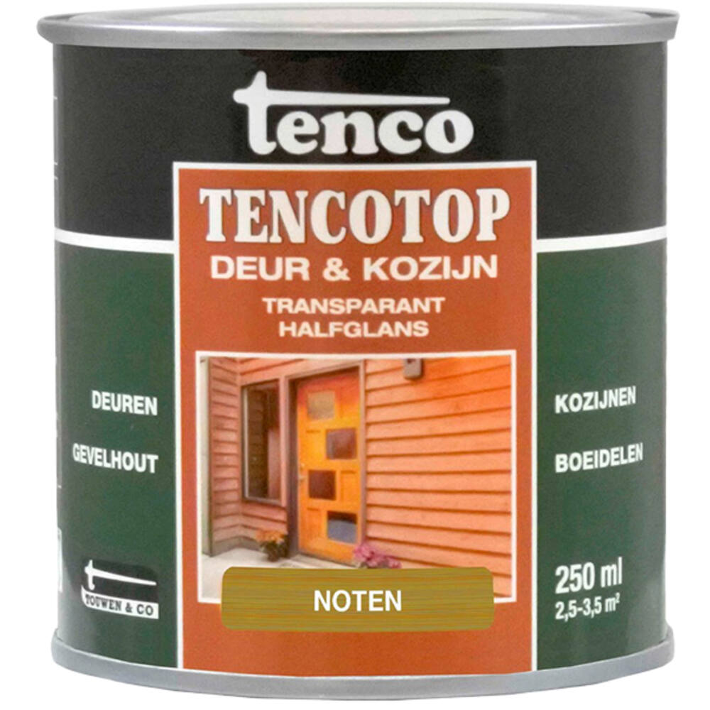 Tenco Tencotop Deur & Kozijn Dekkend Zijdeglans Noten 250 ml
