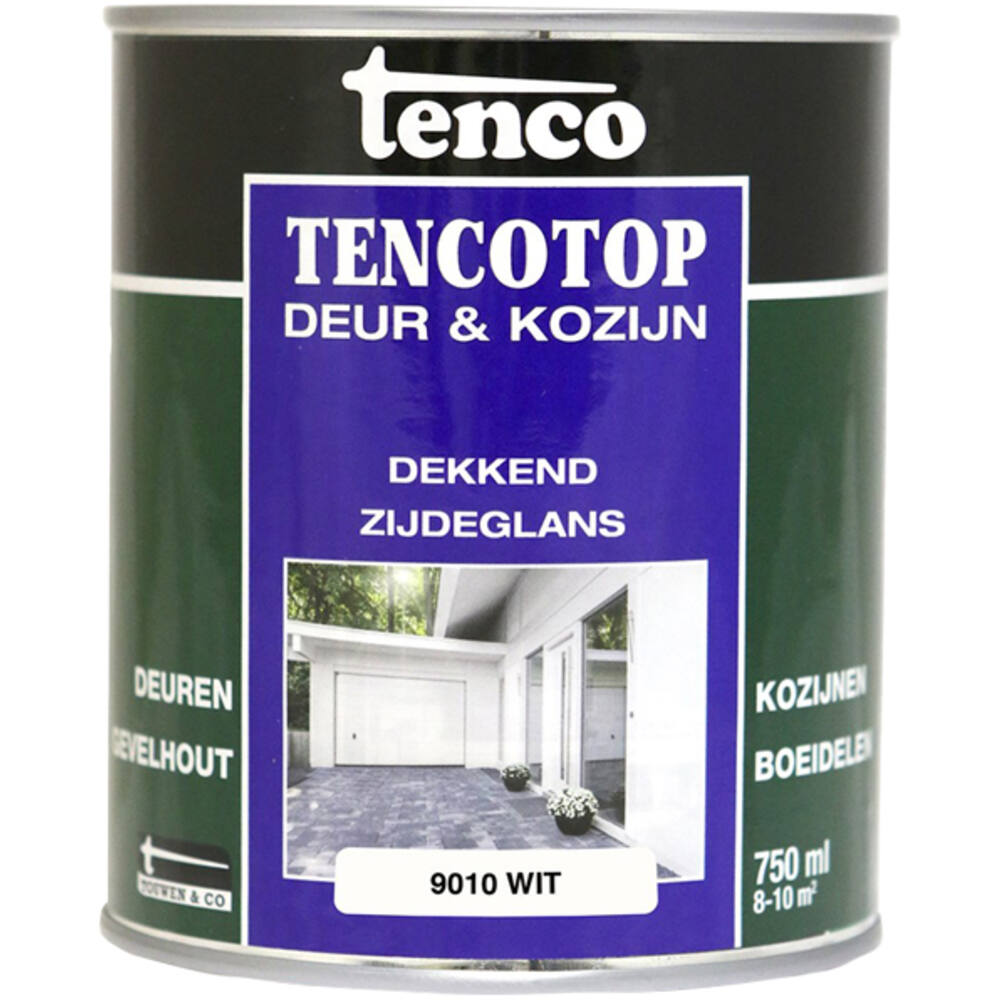Tenco Tencotop Deur & Kozijn Dekkend Zijdeglans 9010 Wit 750 ml