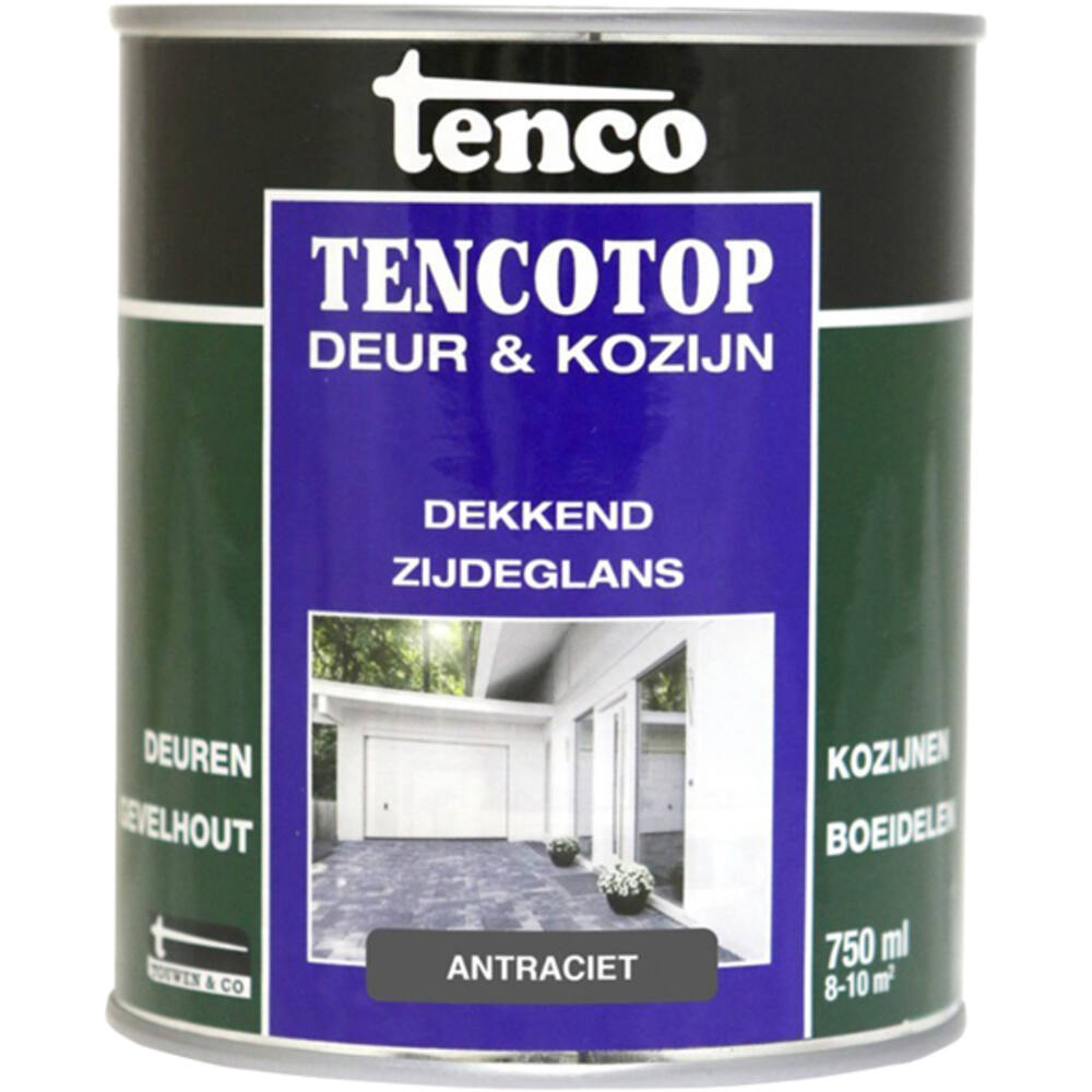 Tenco Tencotop Deur & Kozijn Dekkend Zijdeglans Antraciet 750 ml