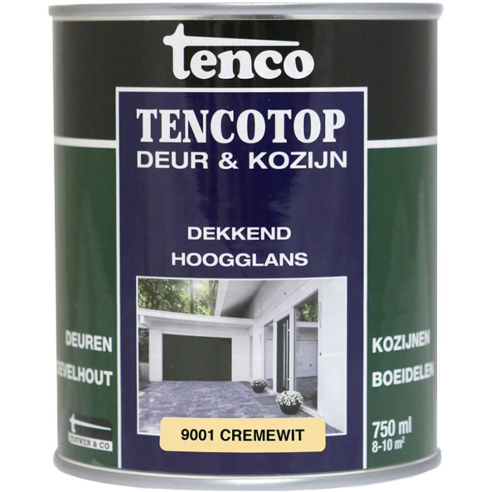 Tenco Tencotop Deur & Kozijn Dekkend Hoogglans 9001 Cremewit 750 ml