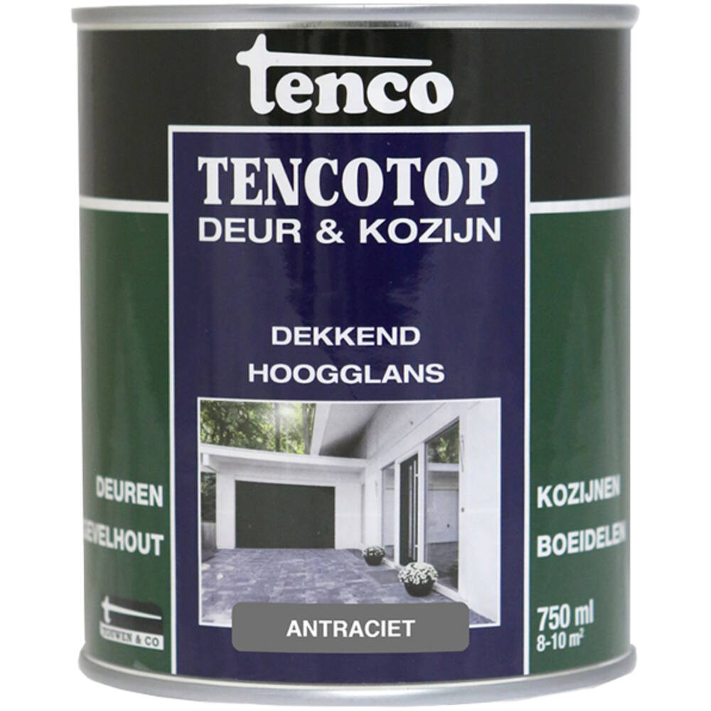 Tenco Tencotop Deur & Kozijn Dekkend Hoogglans Antraciet 750 ml