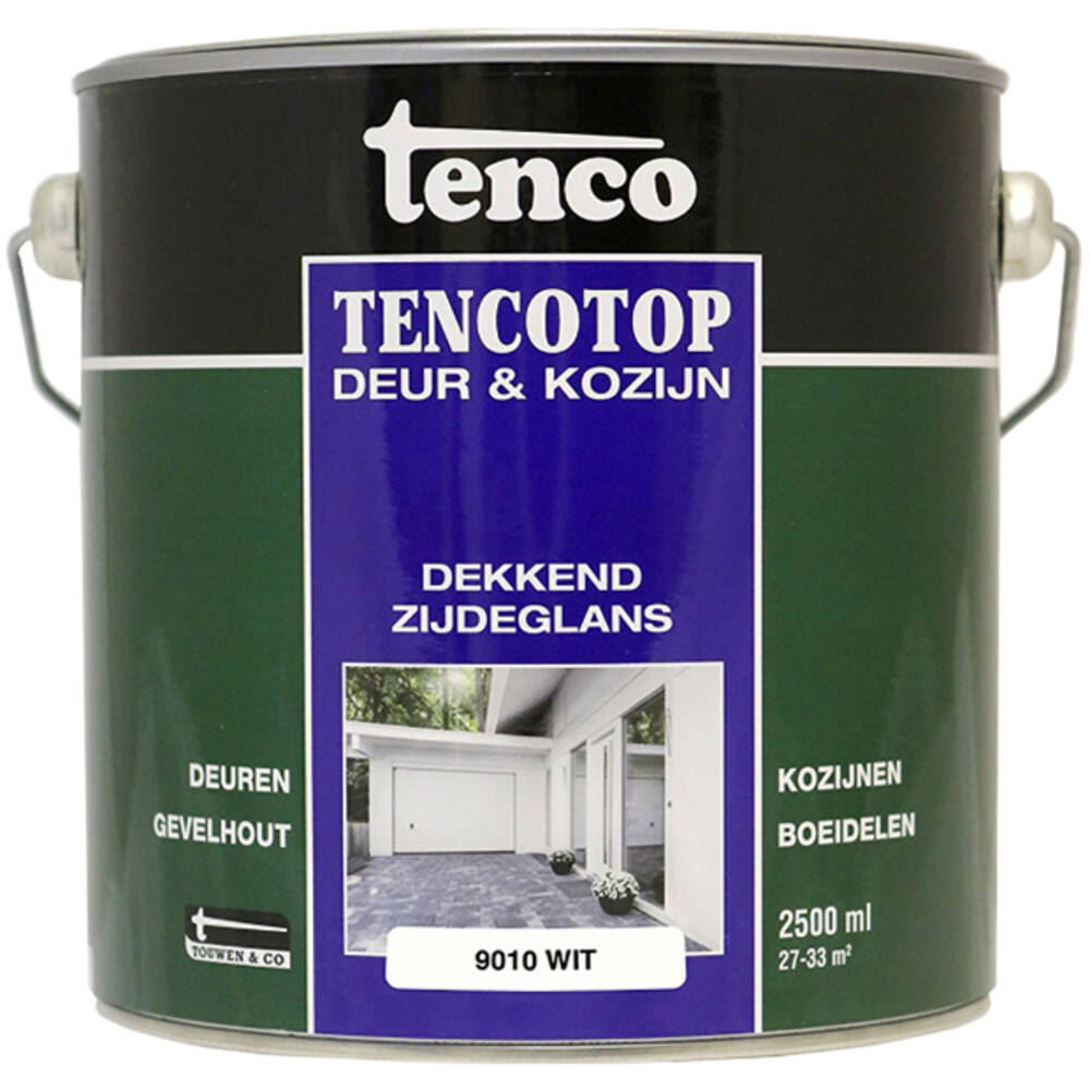 Tenco Tencotop Deur & Kozijn Dekkend Zijdeglans 9010 Wit 2,5 L