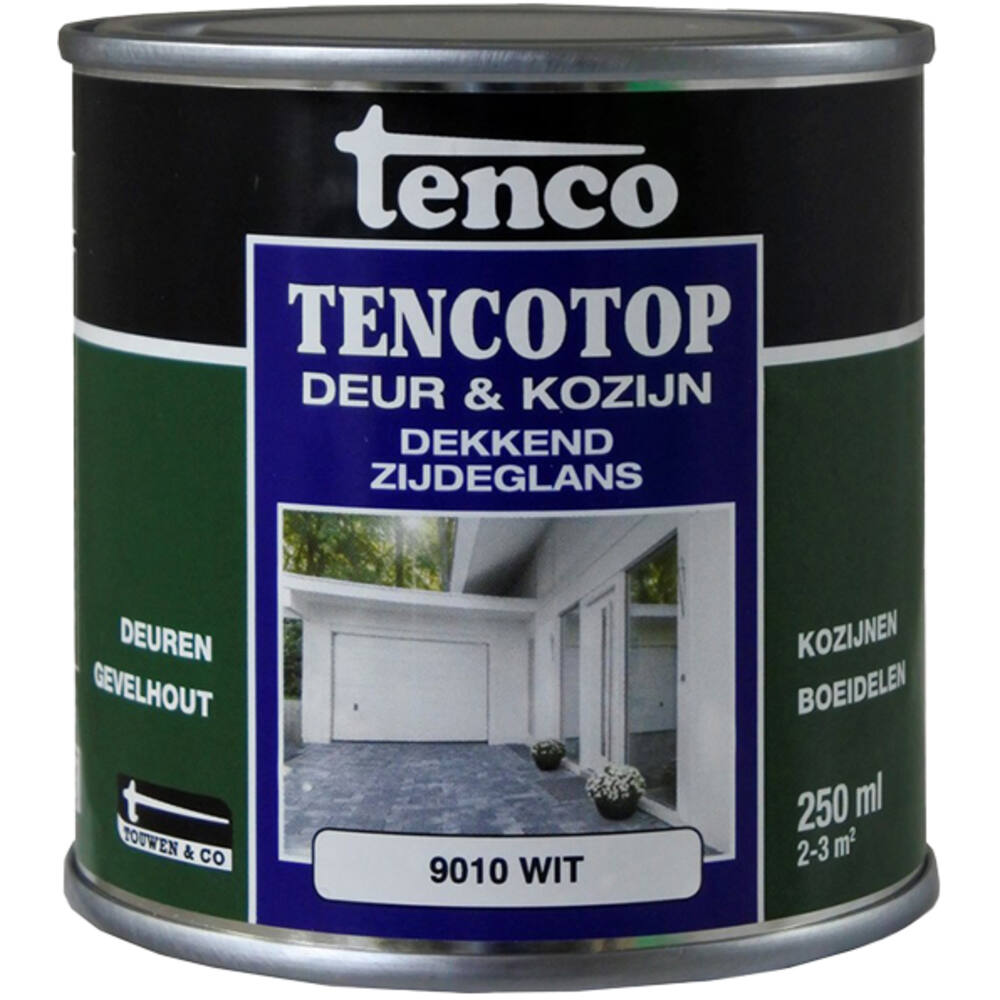 Tenco Tencotop Deur & Kozijn Dekkend Zijdeglans 9010 Wit 250 ml