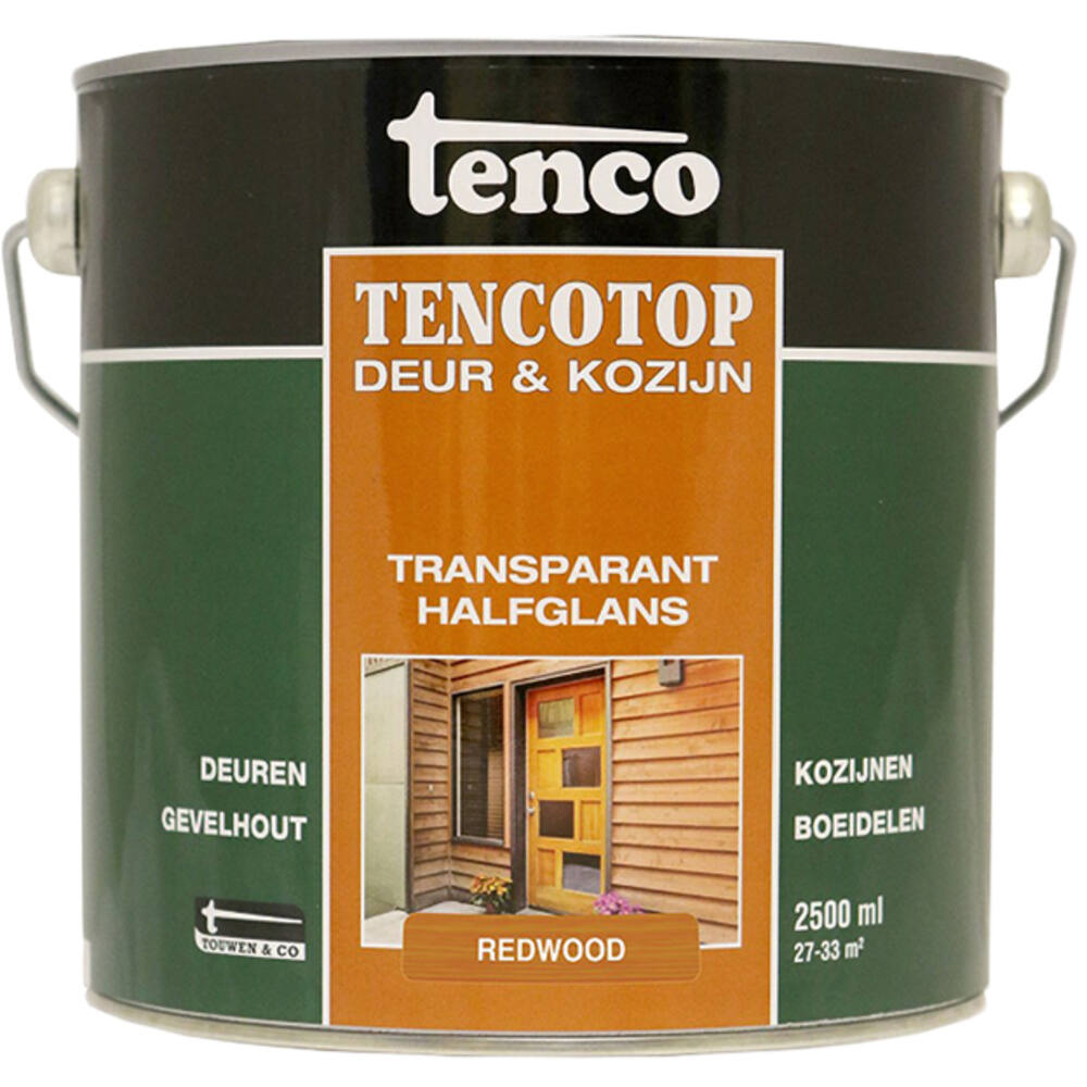 Tenco Tencotop Deur & Kozijn Transparant Halfglans 207 Redwood 2,5 L