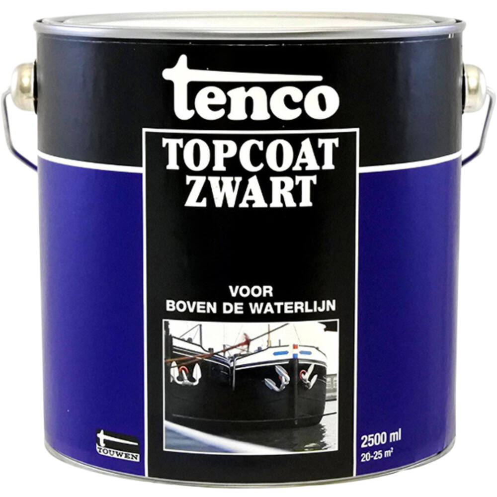 Tenco Topcoat Zwart 2,5 L